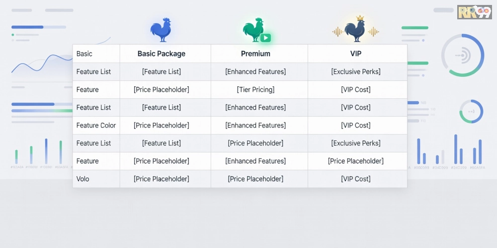 Caption bảng giá dịch vụ xem đá gà trực tiếp năm 2025