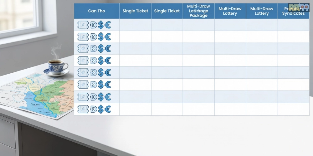 Bảng giá chi tiết các gói xổ số cần thơ rr99 cập nhật năm 2025