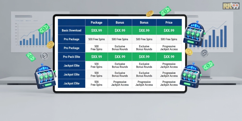 Bảng giá chi tiết các gói tải game nổ hũ rr99 cập nhật năm 2025