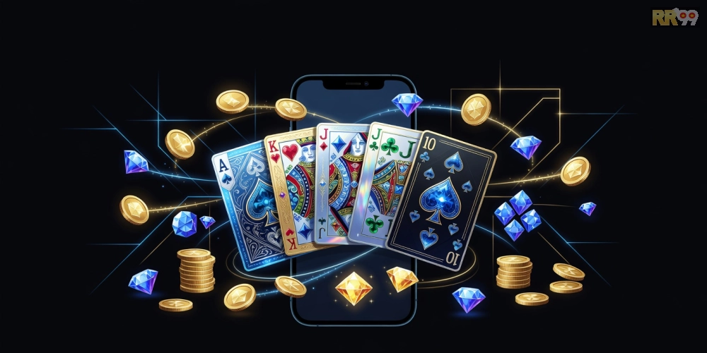 Hình minh họa khái niệm game bài đổi thưởng online rr99 với giao diện hiện đại