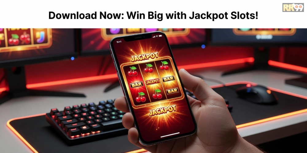 Hình minh họa khái niệm tải game nổ hũ rr99 với giao diện hấp dẫn