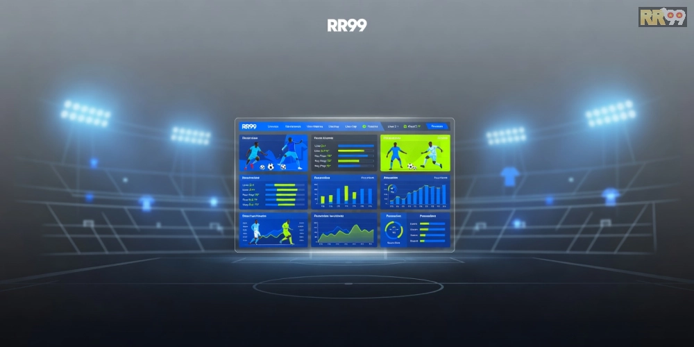 Hình minh họa khái niệm tin thể thao rr99 với các yếu tố thể thao hiện đại