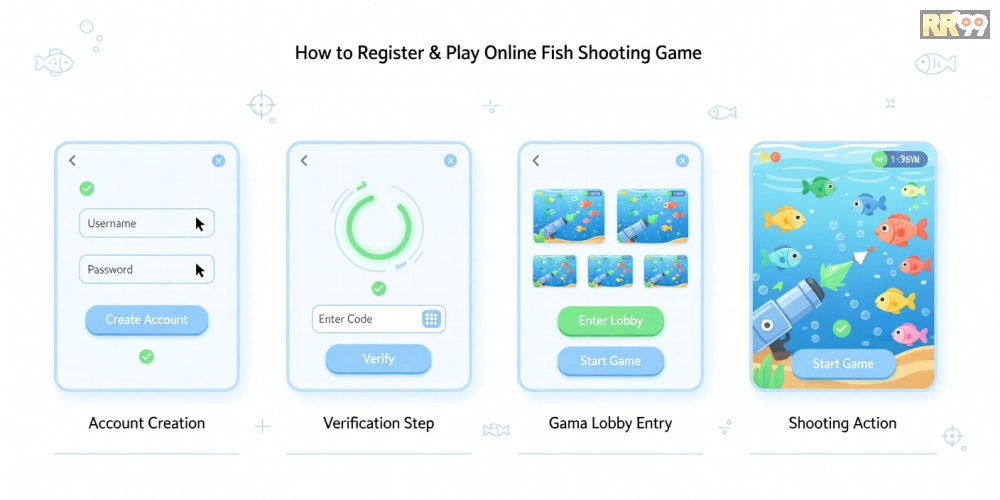 Hướng dẫn từng bước đăng ký và chơi bắn cá online rr99 từ A đến Z với giao diện đơn giản