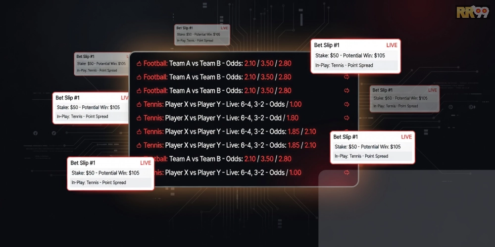 Hình ảnh giao diện cá cược trực tiếp thể thao hấp dẫn