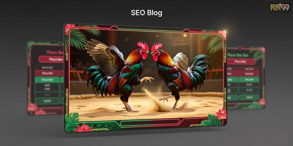 Minh họa cảnh xem đá gà trực tiếp qua màn hình casino với hình ảnh sắc nét và giao diện chuyên nghiệp