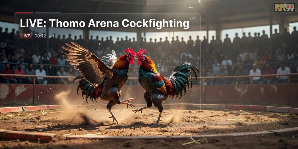 Minh họa trận đấu đá gà Thomo trực tiếp qua màn hình